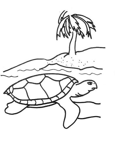 Sea-Turtle-Coloring-Page