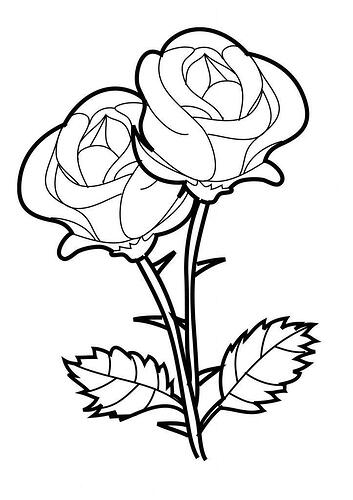 Rose-Coloring-Page-723x1024