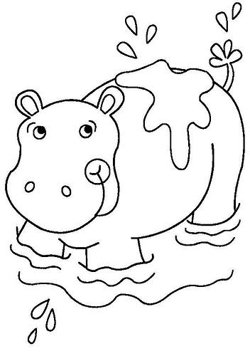 Hippo-Coloring-Pages