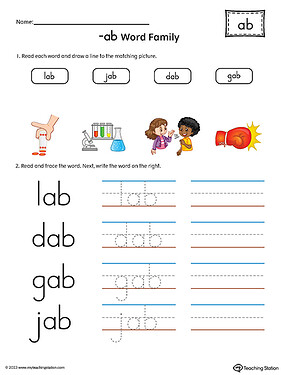 AB-Word-Family-Match-and-Spell-Words-Printable-PDF