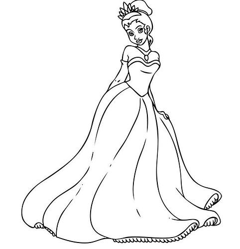 Coloring-Pages-of-Princess-Tiana-768x796