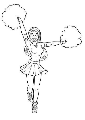 Cheerleader-Coloring-Pages-For-Kids-Printable