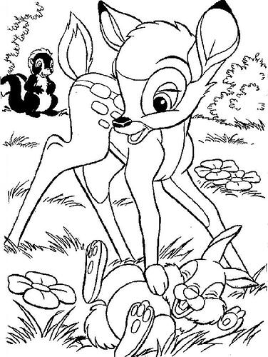 Free-Bambi-Coloring-Pages-771x1024