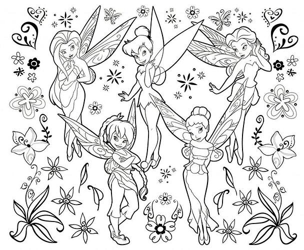 Disney-Fairies-Coloring-Pages-For-Kids-1024x841