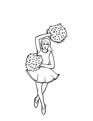 Cheerleading-Coloring-Page