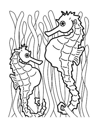 Seahorse-Coloring-Page