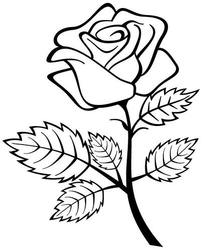Printable-Roses-Coloring-Pages