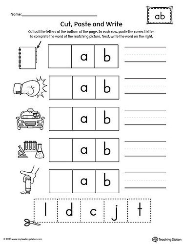 AB-Word-Family-Picture-Match-Cut-and-Paste-Worksheet