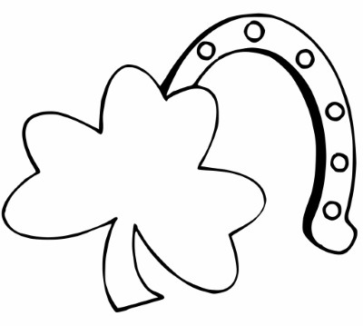 Horseshoe-and-Shamrock-Coloring-Page (kids)