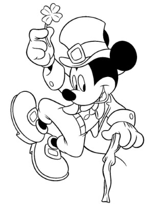 Leprechaun-Mickey-Coloring-Page (kids)