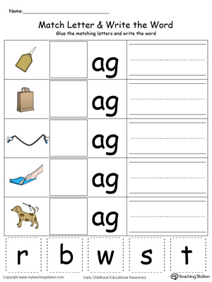 AG-Word-Family-Match-Letter-and-Write-the-Word-Color