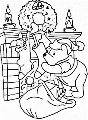 Pooh-Hanging-Christmas-Stocking-Coloring-Page (kids)