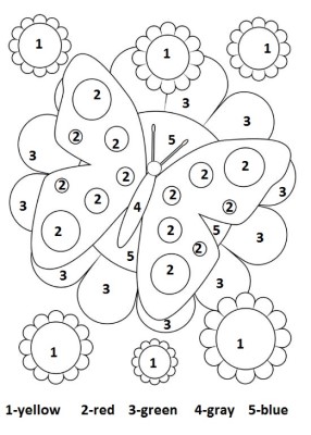 Color-by-Number-Spring-Butterfly (kids)
