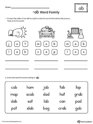 AB-Word-Family-Read-and-Spell-Simple-Words-Worksheet