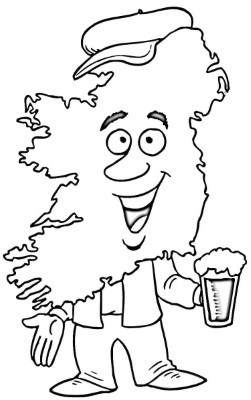 Funny-Ireland-Coloring-Page (kids)