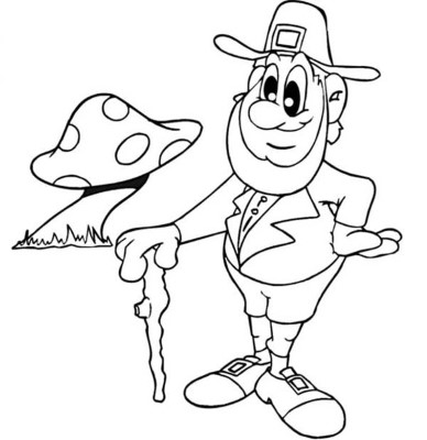 Free-Leprechaun-Coloring-Page-Printable (kids)