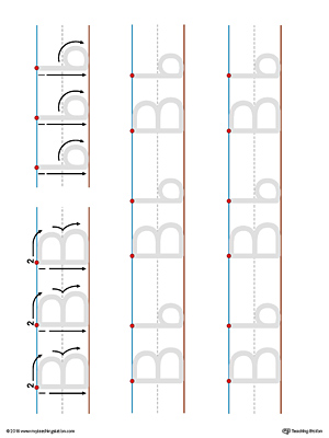 Letter-B-Printable-Writing-Mat-Color