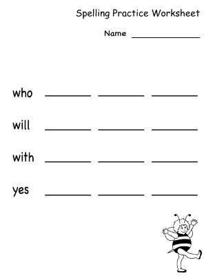2nd-Grade-Spelling-Practice-Worksheet (kids)