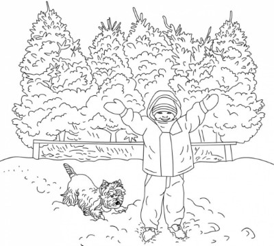 Winter-Scene-Coloring-Pages-for-Adults (kids)