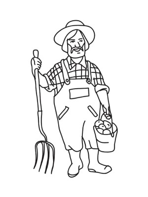 Farmer-Coloring-Page (kids)