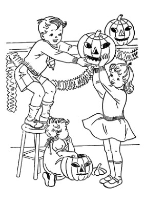 Decorating-for-Halloween-Coloring-Page (kids)