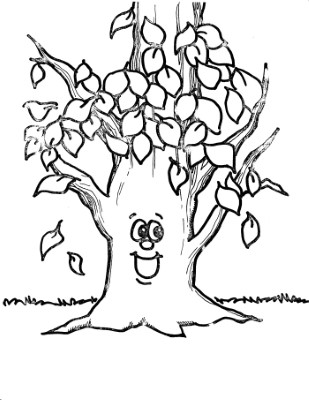 Tree-Leaves-Coloring-Pages (kids)