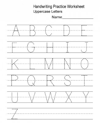 Uppercase-Kindergarten-Handwriting-Worksheets (kids)