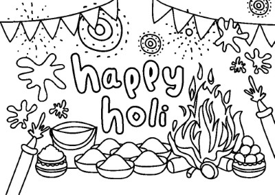 Happy-Holi-Colors-Page (kids)