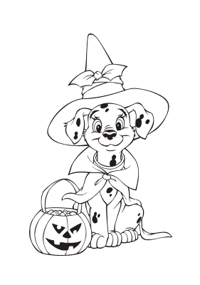 Halloween-Dalmation-Coloring-Page (kids)