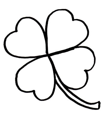 Small-Four-Leaf-Clover-Coloring-Page (kids)