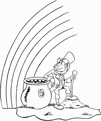Rainbow-and-Leprechaun-Coloring-Page (kids)