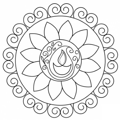 Diwali-Art-Coloring-Page (kids)
