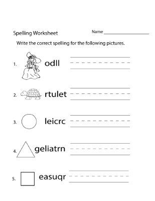 2nd-Grade-Spelling-Scramble-Worksheet (kids)
