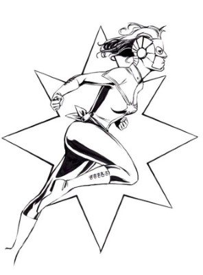 Female-Captain-Marvel-Coloring-Page (kids)