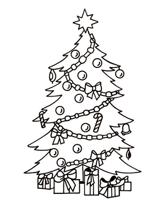 Coloring-Page-Christmas-Tree (kids)