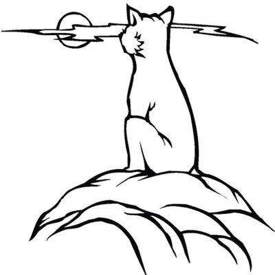 Bobcat-at-Night-Coloring-Page (kids)