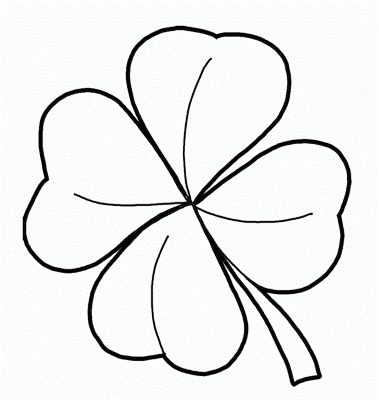 Easy-Four-Leaf-Clover-Coloring-Pages (kids)