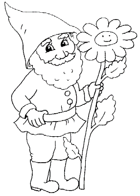 Gnome-and-Sunflower-Coloring-Page (kids)