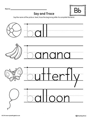 Letter-B-Beginning-Sound-Words-Say-and-Trace-Worksheet
