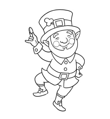 Leprechaun-Coloring-Pages-Free (kids)
