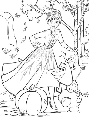 Anna-and-Olaf-See-a-Pumpkin-Coloring-Page (kids)
