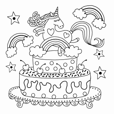 Unicorn-and-Rainbow-Birthday-Cake-Coloring-Page (kids)