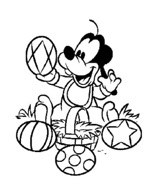 Baby-Goofy-Easter-Sunday-Coloring-Page (kids)