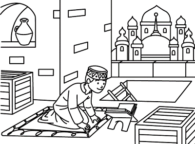 Quran-Ramadan-Prayer-Coloring-Page (kids)