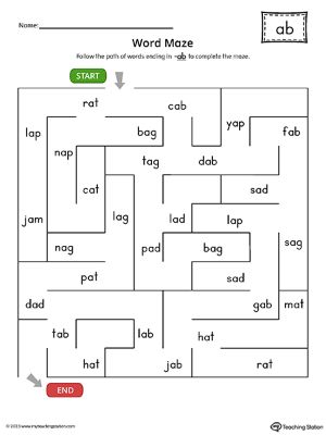 AB-Word-Family-Word-Maze-Printable-PDF