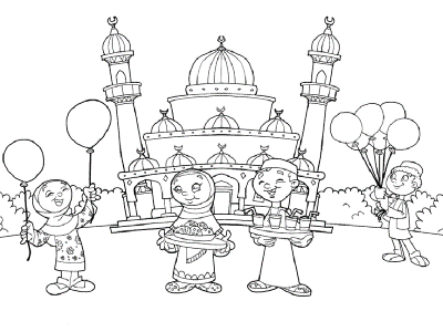 Happy-Ramadan-Coloring-Pages (kids)