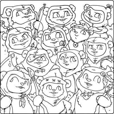 Cartoon-Ewoks-Coloring-Page (kids)