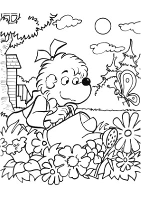 Sister-Berenstain-Bear-Coloring-Page (kids)