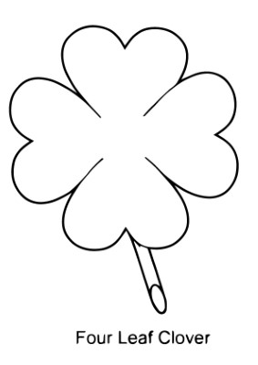 Four-Leaf-Clover-Coloring-Page-Outline (kids)