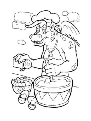 Quetzal-Cooking-Dragon-Tales-Coloring-Page (kids)